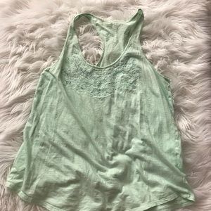 Express green racer back tank size Large